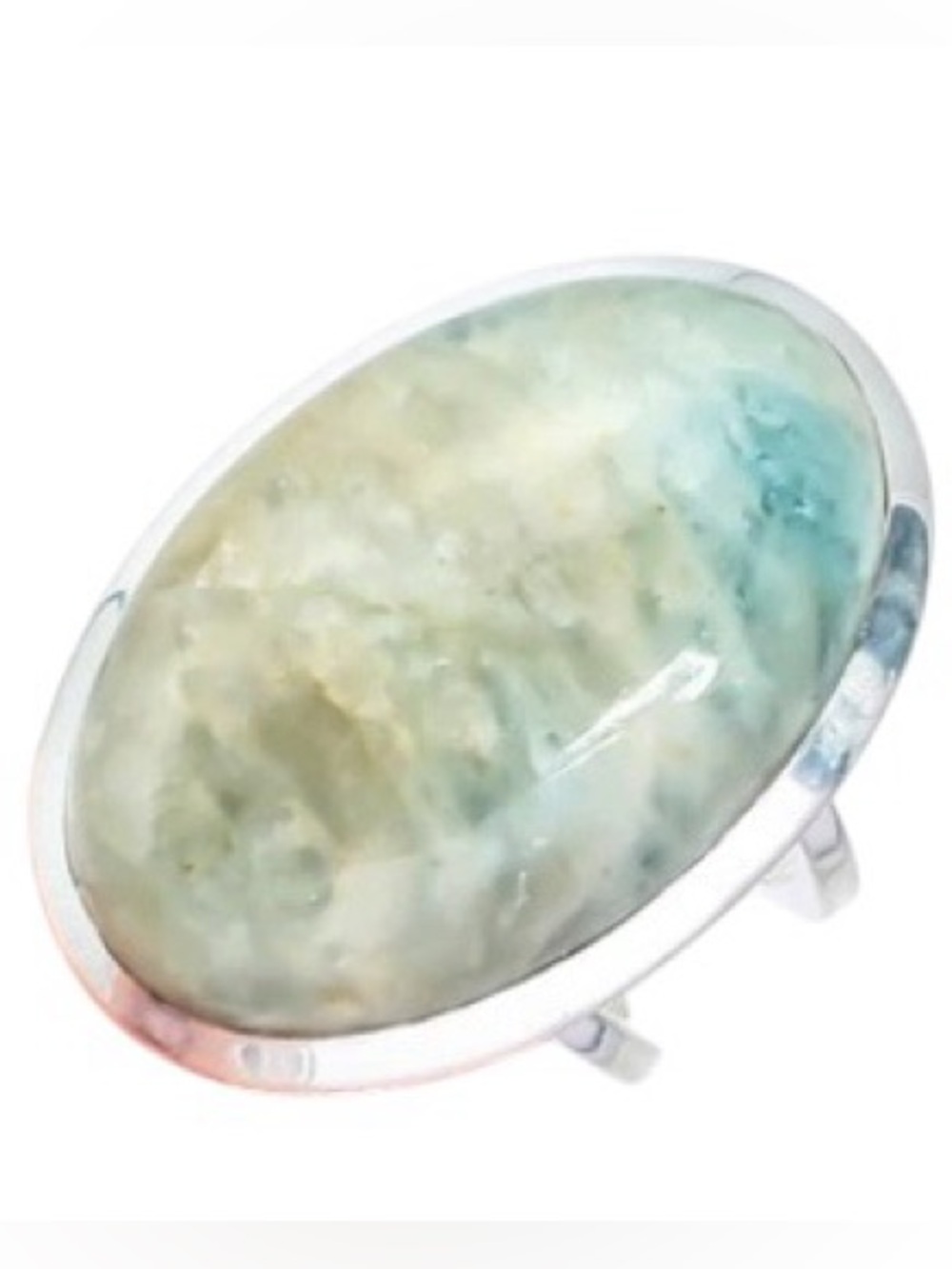 Crystal Goddess Amazonite Crystal Silver Ring